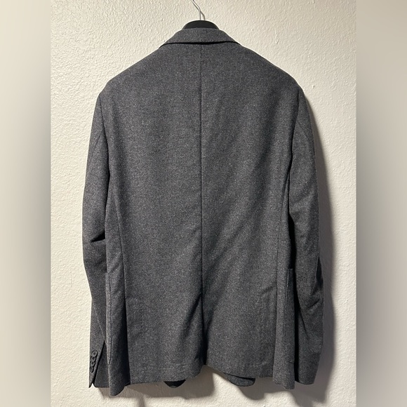 Boss 38R Grey Unconstructed Flannel Sport Coat - Picture 2 of 4